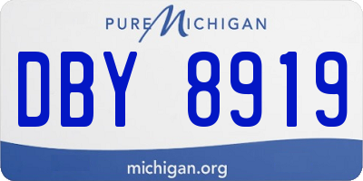 MI license plate DBY8919