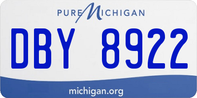 MI license plate DBY8922