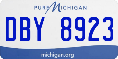MI license plate DBY8923