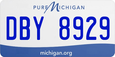 MI license plate DBY8929