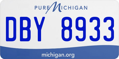 MI license plate DBY8933