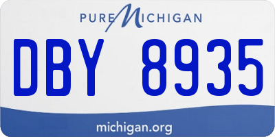 MI license plate DBY8935