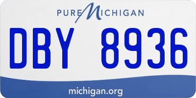 MI license plate DBY8936