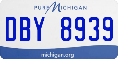 MI license plate DBY8939