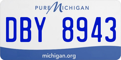 MI license plate DBY8943