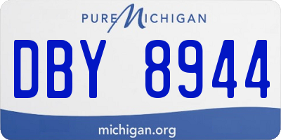 MI license plate DBY8944