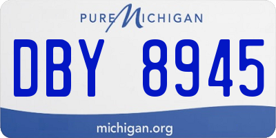 MI license plate DBY8945