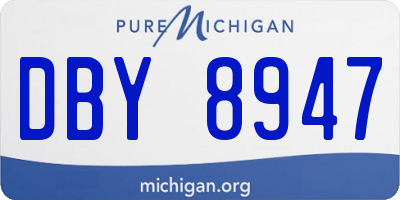 MI license plate DBY8947