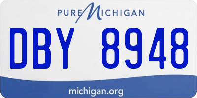 MI license plate DBY8948