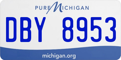 MI license plate DBY8953
