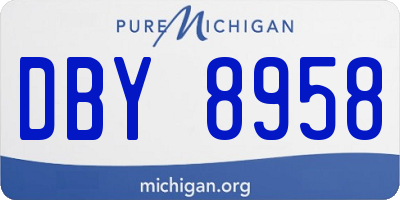 MI license plate DBY8958