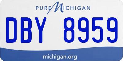 MI license plate DBY8959