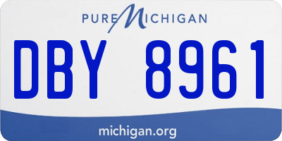 MI license plate DBY8961