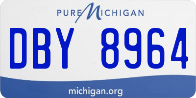 MI license plate DBY8964