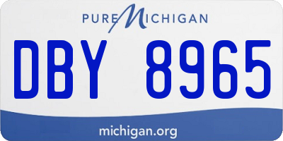 MI license plate DBY8965