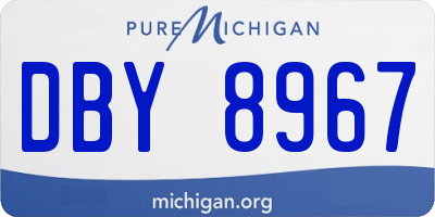 MI license plate DBY8967