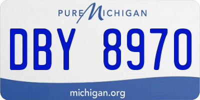 MI license plate DBY8970