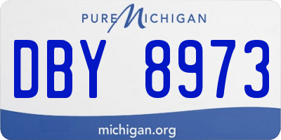 MI license plate DBY8973
