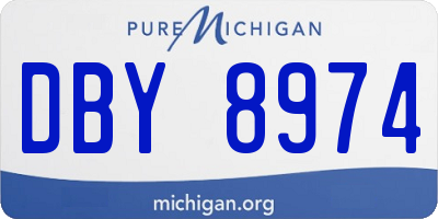 MI license plate DBY8974