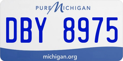 MI license plate DBY8975