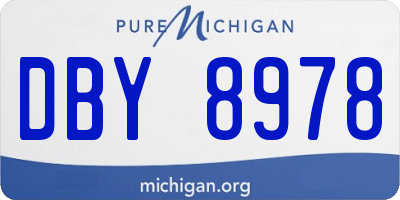 MI license plate DBY8978