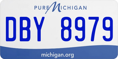 MI license plate DBY8979
