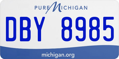 MI license plate DBY8985