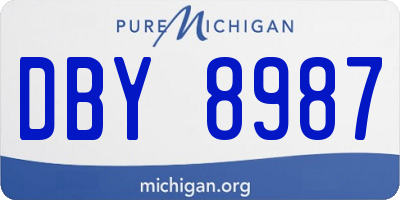 MI license plate DBY8987