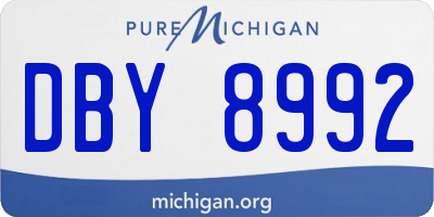 MI license plate DBY8992