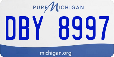 MI license plate DBY8997