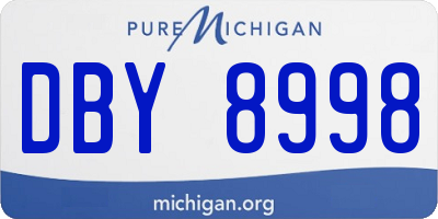 MI license plate DBY8998