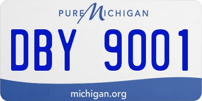 MI license plate DBY9001