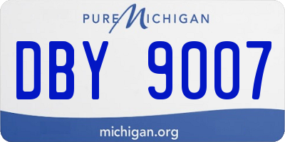 MI license plate DBY9007