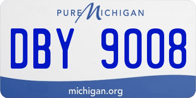 MI license plate DBY9008