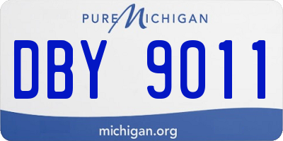 MI license plate DBY9011