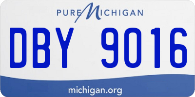 MI license plate DBY9016