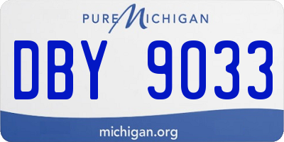 MI license plate DBY9033