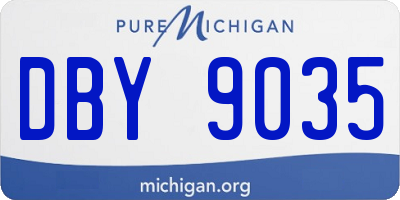 MI license plate DBY9035