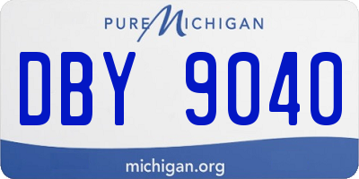 MI license plate DBY9040
