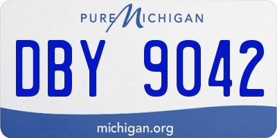 MI license plate DBY9042