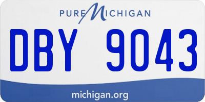 MI license plate DBY9043