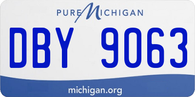 MI license plate DBY9063