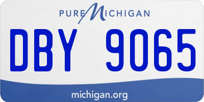 MI license plate DBY9065