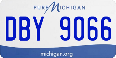 MI license plate DBY9066