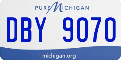 MI license plate DBY9070