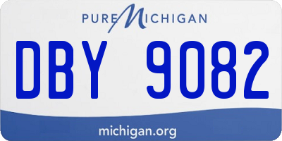 MI license plate DBY9082