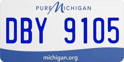 MI license plate DBY9105