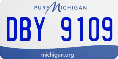 MI license plate DBY9109
