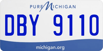 MI license plate DBY9110