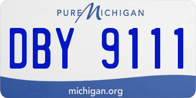 MI license plate DBY9111